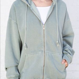 GREEN BRANDY MELVILLE OVERSIZED CHRISTY HOODIE